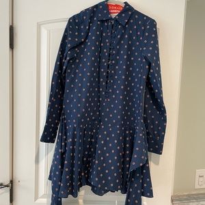 Derek Lam 10 Crosby navy blue dress